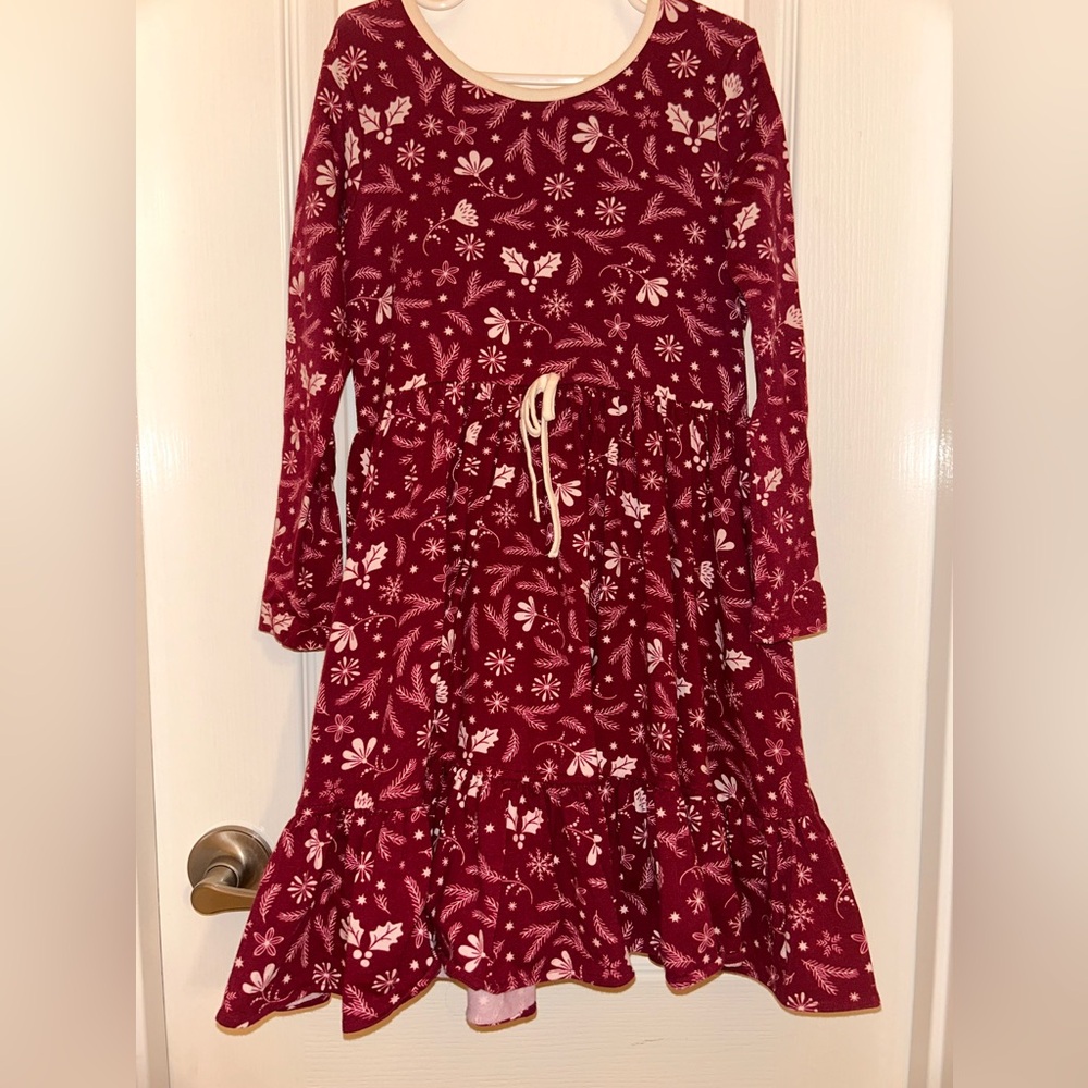 Cranberry Colored Eleanor Rose Dress & Headband